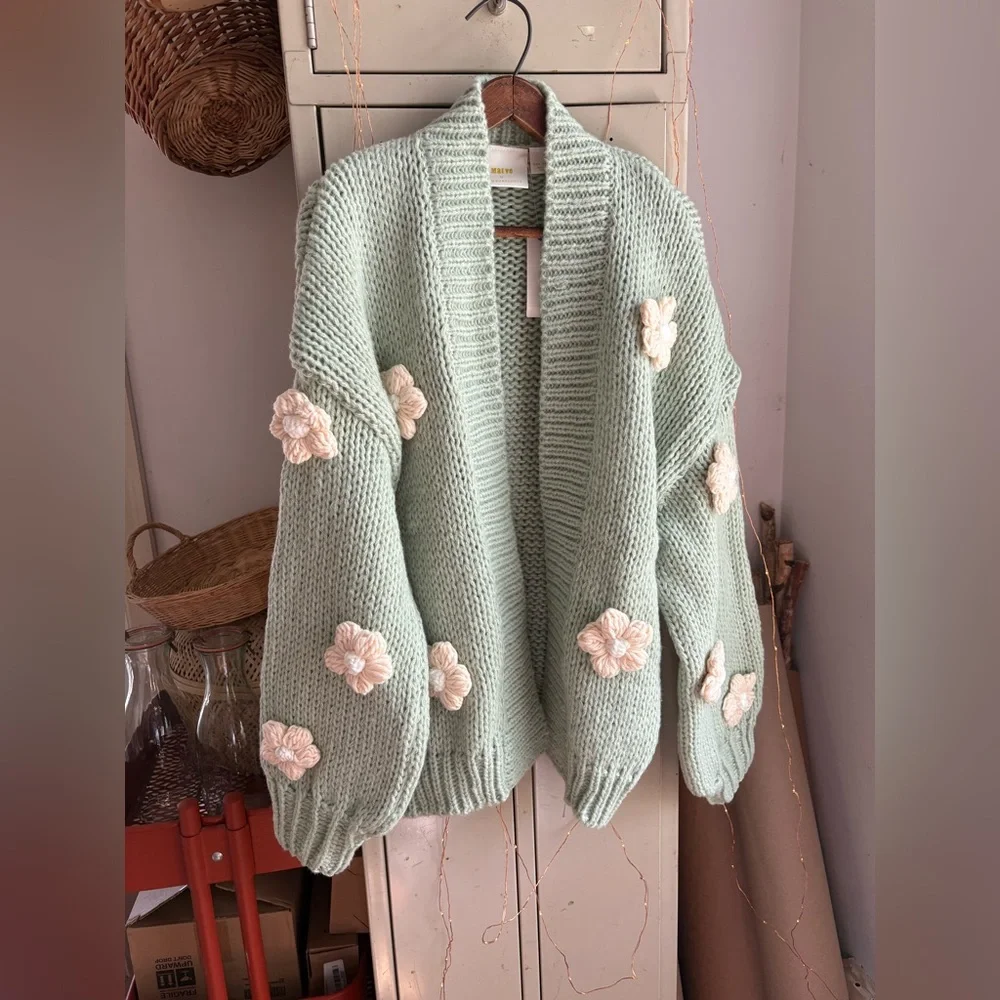 Susannah 3D Flower Cardigan Sweater 🌼 - Picture 5 of 8